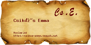 Csikós Emma névjegykártya